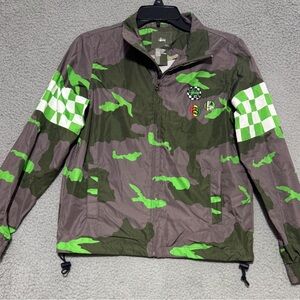 Stussy Green and Brown Camouflage Jacket